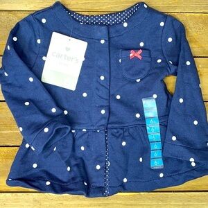 NWT Navy Polka Dot Infant Sweater
